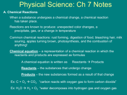 Physical Science: Ch 1 Notes