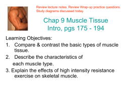 Chap 9 Muscle Tissue Intro