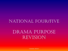 Drama Purpose Revision