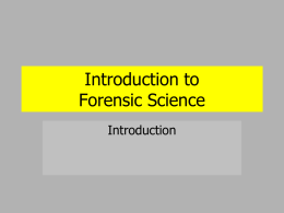 Introduction to Forensics