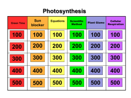 Photosynthesis LDC Quiz