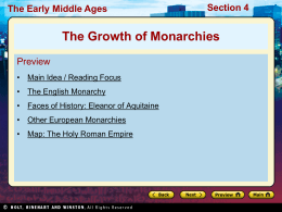 Early Monarchies