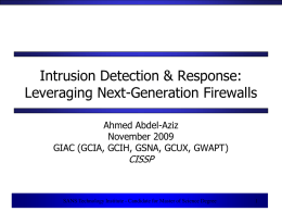 Section 3 of 5 (Intrusion Detection)