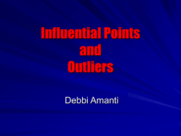 Influential Points and Outliers
