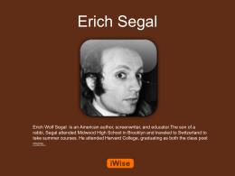 Erich Segal Powerpoint