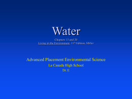 Water - AP Environmental Science