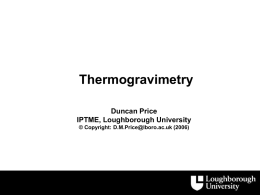 Thermogravimetry