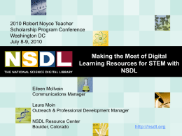 Making the Most of Digital Learning Resources for STEM with NSDL