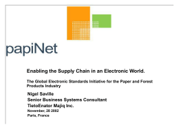 The Global electronic Standards Initiative for the Paper