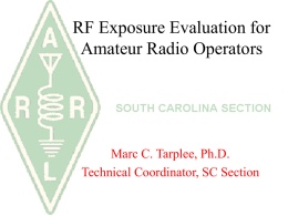 RF Exposure Evaluation for Amateur Radio Operators