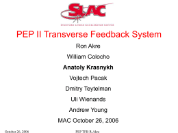 PEP II Transverse Feedback System