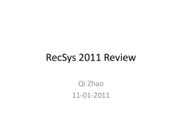 RecSys 2011 Review