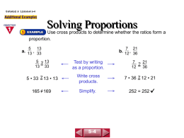 Solving Proportions (5