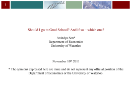 Should I Go To Grad School? - Economics