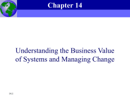 Chapter 14 Understanding the Business Value of Systems and