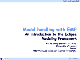 Model Handling with EMF