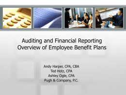 Auditing and Financial Reporting Update for Employee