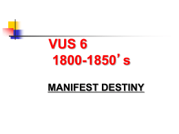 VUS 6 Manifest Destiny