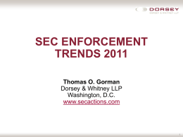 sec enforcement trends 2011