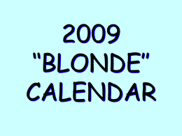 2006 BLONDE CALENDAR