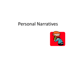 Personal Narratives