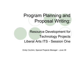 Program Planning and Proposal Writing (PPT