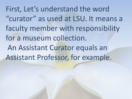 History of the Louisiana Museum of Natural History and its citizen