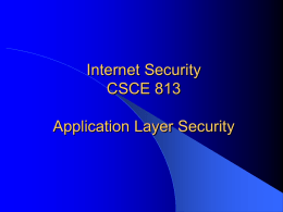 Application Layer Security