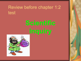 Scientific Inquiry Practice Powerpoint