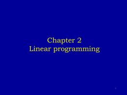 Linear programming 1