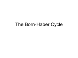 The Born-Haber Cycle