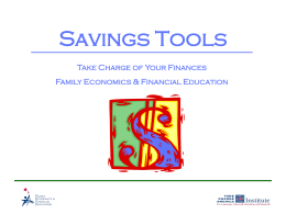 Savings Tools Scenarios
