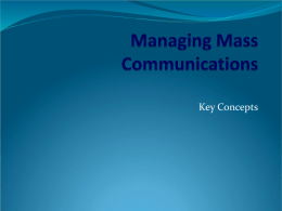 Managing Mass Communications