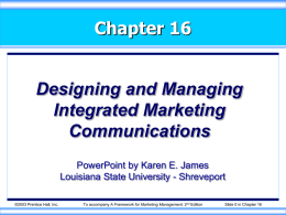 Designing and Managing Integrated Marketing