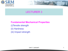 Fundamental Mechanical Properties