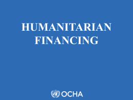 humanitarian financing