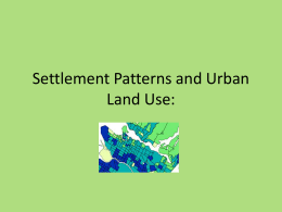 Settlement Patterns and Urban Land Use