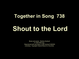 Together in Song 738 Shout to the Lord