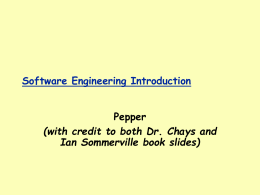 Software Engineering II--Analysis