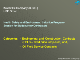FPLS-fixed price lump sum - Kuwait Oil Company e