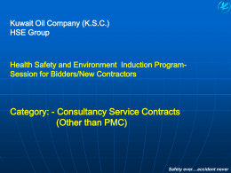 Consultancy Services - Kuwait Oil Company e