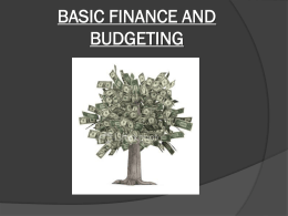 basic finance and budgeting