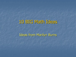 10 BIG Math Ideas