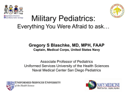 Military Pediatrics