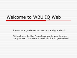 Welcome to WBU IQ Web - Wayland Baptist University