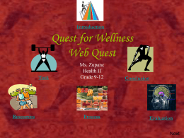 Quest for Wellness Project - Belle Vernon Area School District