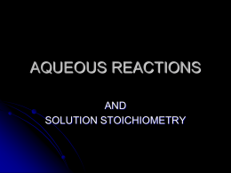 aqueous reactions