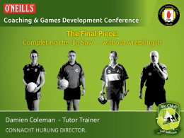 Coaching Teamplay and Tactical Awareness in Hurling