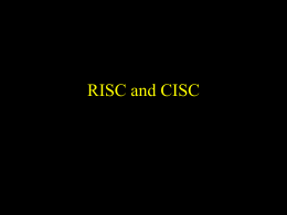 CISC v RISC