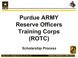 Purdue ARMY ROTC Recruit Brief